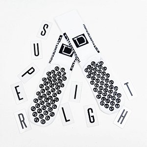 Meia Superlight Branca Tapedesign Antiderrapante Futebol High Grip