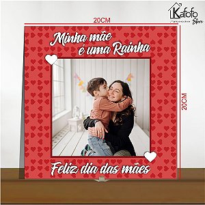 Azulejo decorativo Minha Mãe é uma Rainha - quadrinho em azulejo porta retrato dia das mães
