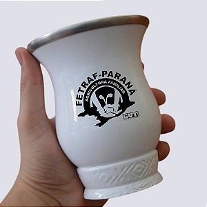 Cuia de porongo pintada