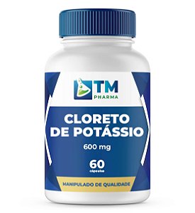 Cloreto de Potássio 600mg 60 Cápsulas