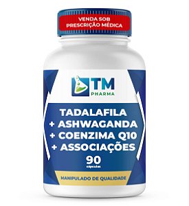 Tadalafila + Ashwagandha + Coenzima Q10 + Associações 90 cápsulas