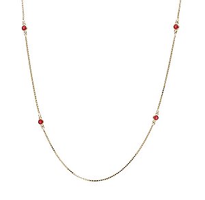 Colar com zircônias rubi