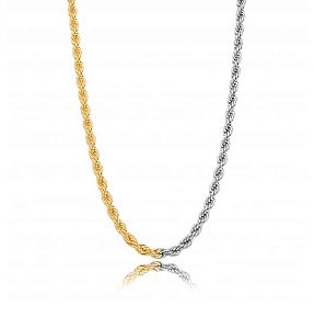 Colar cordão baiano bicolor 5 mm