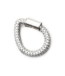 Pingente gota com lock cravejado com zircônias cristal