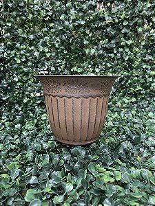 Vaso Polipropileno Marrom Trabalhado Pequeno