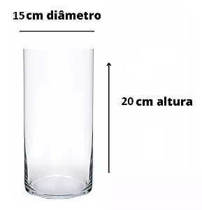 Tubo de Vidro Grosso 20 cm x 15 cm
