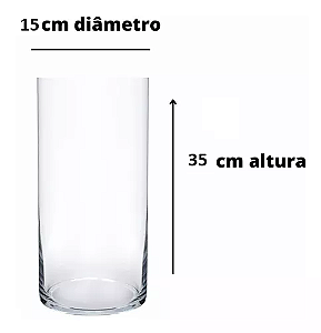 Tubo de Vidro Grosso 35 cm x 15 cm