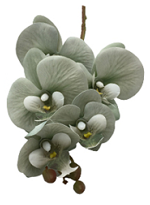 Galho de Orquídea Azul Tiffany Silicone P 70 cm