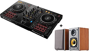 KIT DJ Controlador Pioneer DDJ 400 + Caixas Edifier R1000T4 Madeira