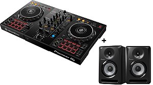 KIT DJ Controlador Pioneer DDJ 400 + Par de Monitor de Áudio Ativo Pioneer S-DJ50X Preto