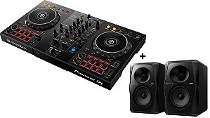 KIT DJ Controlador Pioneer DDJ 400 + Par De Caixas De Som Monitor De Áudio Ativo Pioneer VM-50 Preto