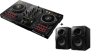 KIT DJ Controlador Pioneer DDJ 400 + Par De Caixas De Som Monitor De Áudio Ativo Pioneer VM-70 Preto