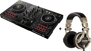 KIT DJ Controlador Pioneer DDJ 400 Com RekordBox + Fone Shure SRH750 DJ