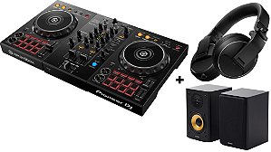 KIT DJ Controlador Pioneer DDJ 400 + Caixas Edifier R1000T4 Preto + Fone Pioneer HDJ X5 Preto