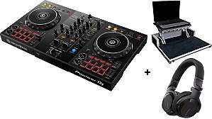 KIT DJ Controlador Pioneer DDJ 400 + Case Para Transporte + Fone Pioneer HDJ-CUE1