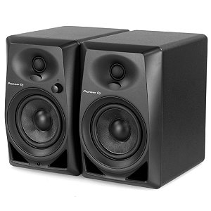 Par de Caixas de Som Monitores de Audio Pioneer DJ DM-40 de 4" Black