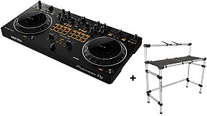 Kit Controlador Pioneer DJ DDJ-REV1 Com 2 Canais + Rack Titanium RDJ Control