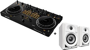 Kit Controlador Pioneer DJ DDJ-REV1 Com 2 Canais + Caixas de Som Pioneer DM40 Branco