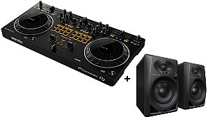 Kit Controlador Pioneer DJ DDJ-REV1 Com 2 Canais + Caixas de Som Pioneer DM40 Preto