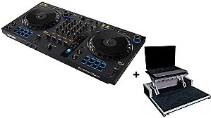 KIT DJ Controlador Pioneer 4 Canais DDJ FLX6 + Hard Case Com Plataforma