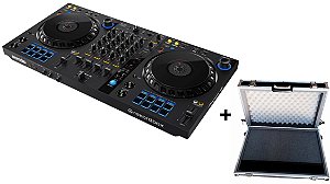 KIT DJ Controlador Pioneer 4 Canais DDJ FLX6 + Hard Case Para Transporte