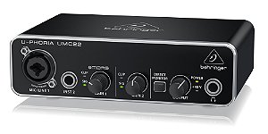 Interface de áudio Behringer U-PHORIA UMC-22