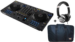 KIT DJ Controlador Pioneer 4 Canais DDJ FLX6 + Fone Numark HF125 + Bag Global Djs