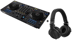 KIT DJ Controlador Pioneer 4 Canais DDJ FLX6 + Fone Pioneer HDJ CUE1 Bluetooth