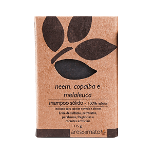 Shampoo Sólido Neem e Melaleuca | Cabelos Oleosos - Ares de Mato
