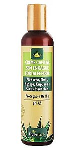 CREME CAPILAR SEM ENXAGUE FORTALECEDOR 200ML - LIVEALOE