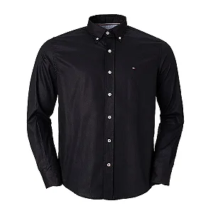 Camisa Manga Longa Tommy Hilfiger Cor Preta