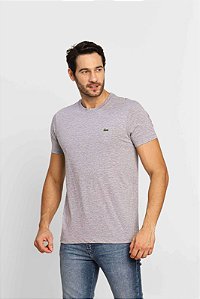 Camiseta Lacoste Masculina  PIMA -  CINZA/Mescla