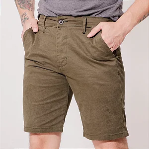 Bermuda Sarja Tommy Hilfiger Verde Escura