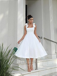 Vestido Midi Branco Louise