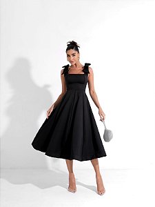 Vestido Midi Preto Louise