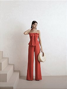 Macacão Longo Alfaiataria Tomara que Caia Roma