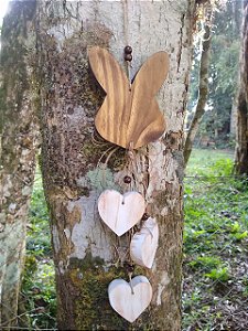 Penca de Coelho madeira com corações (2)