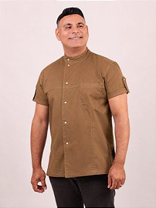 Dólmã Masc Militar Marrom