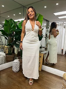 VESTIDO FRENTE ÚNICA PÉROLA