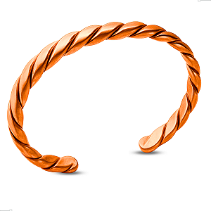 Pulseira De Cobre Puro Trançada Orion Ajustável