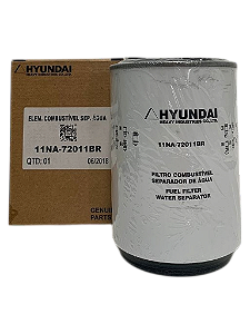 11NA-72011 - Filtro combustível separador de água - HL730-9S, HL730-9SB, HL757-9SM, HL770-9S, HL770-F, HL780-F, R140LC9, R140W9, R160LC9, R170W9, R180LC9, R210LC9, R210NLC9, R210W-9, R210W9MH, R235LCR9...