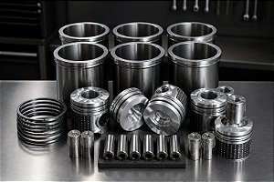 13032095 / 4110000846062 - JG. pistão com pino e travas, para motores Weichai Deutz TD226 , TD226B , WP6G LG936L, LG936, LG938, LG933L, LG936L, XCMG...
