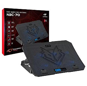 Base Gamer Para Notebook 15,6" Com Iluminação Led NBC-70BK