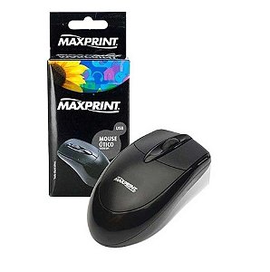 Mouse Óptico USB Maxprint 1000 DPI Preto 60615-7