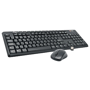 Kit Teclado E Mouse Sem Fio Preto KE-KM550 Kross Elegance