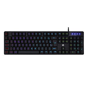 Teclado Gamer Hp Usb Membrana Com Iluminacao Led Preto K300 Idioma Português Brasil