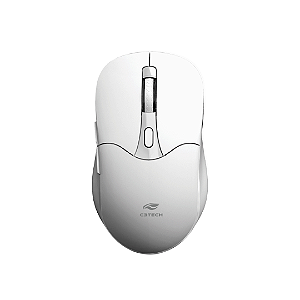 Mouse Sem Fio Recarregável Dual Mode M-BT60WH Branco C3Tech