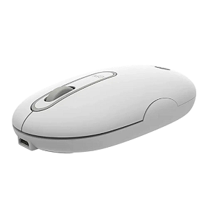 Mouse Sem Fio Lecoo Ws207wh, Recarregável, Branco