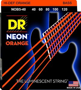 Encordoamento Contra Baixo 5 Cordas Dr Strings Orange