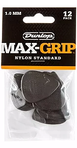 Palhetas Padrão Dunlop De Náilon Max-grip (pacote Com 12)
